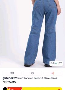 GLITCHEZ ✨️Flared Blue Denim Jeans