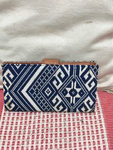 Boho Woven Clutch Wallet