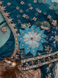 Stunning Blue Embroidered Lehenga Choli