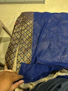 Beautiful Blue &amp; Gold Saree