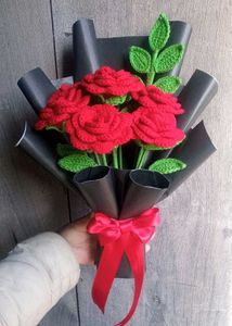 Handmade Crochet Rose Bouquet