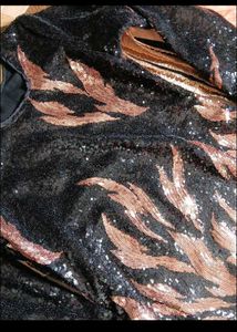 bust 32 Sparkling Black &amp; Peach Kurta Set