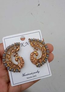 Peacock Design Handmade Earrings