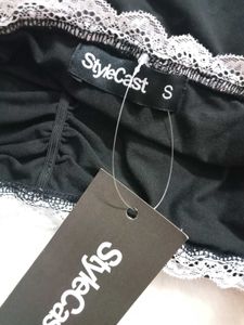 StyleCast Black Tube Top with Bow