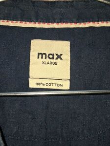 Max Men's Blue Cotton Shirt of 1