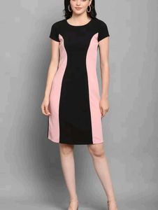 Chic Color Block Mini Bodycon Dress