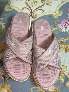 Chic Pink Glitter Strappy Sandals