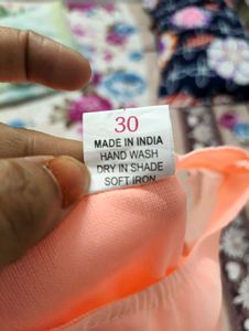 Peach Frock and Pants Set
