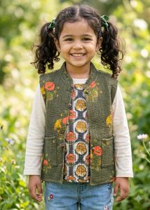 Boho Quilted Floral Vest