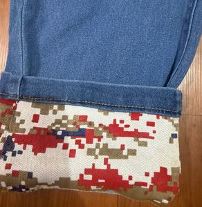 Denim Jogger Pants with Cuffed Hem