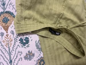 ZARA Lime Green Off-Shoulder Co-ord Set