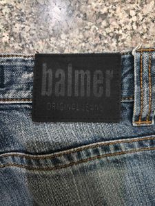 Studded Distressed Blue Denim Jeans