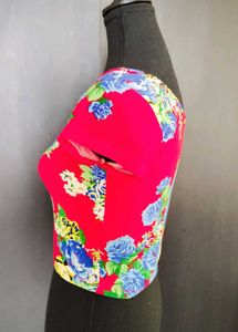 Vibrant Floral Crop Top