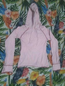 Pink Hoodie with Butterfly Embellishment