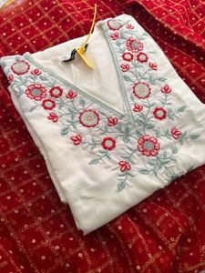 Elegant Embroidered Kurta with Dupatta