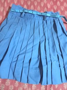Light Blue Pleated Skirt School Uniform