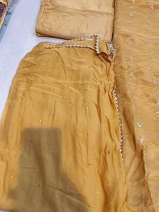 golden dress Material