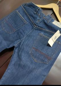 Men's Dark Blue Distressed Jeans For 32 Waist