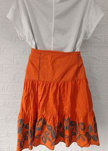 Orange Hipster Skirt