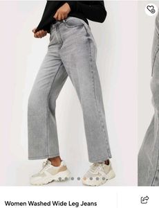 Max Grey wide leg jeans