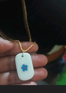 Cute Flower stone Pendant Necklace