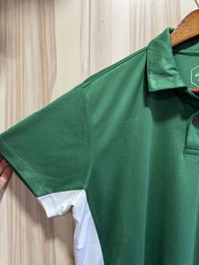 ASICS Green White DriFit Polo T-Shirt