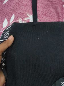 Black Bandana Print Crop Top