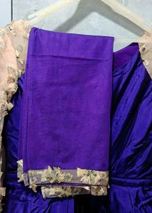 Beautifully Combination Peach Purple Gown