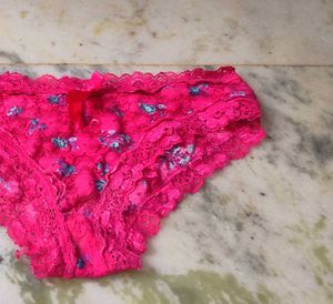 Pink Lace Floral Panty