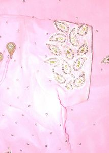 Elegant Pink Saree with Blouse