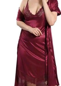 Satin Nightgown and Robe Set