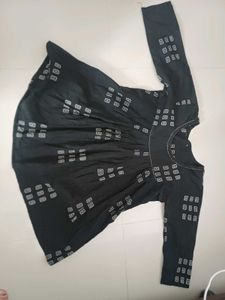 Black Printed Kurta