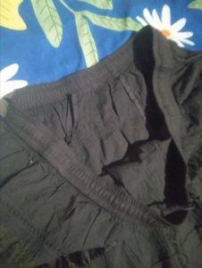 Black Tiered Skirt with Embellishments