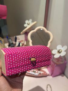 Pink Bamboo storage boxes