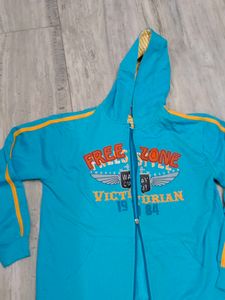 Cool Blue Zip-Up Hoodie