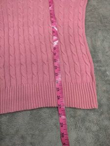 US Polo Assn Pink Cable Knit V-Neck Sweater
