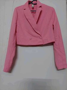 Pink Cropped Blazer