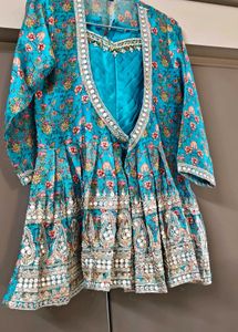 Stunning Teal Embroidered Kurti