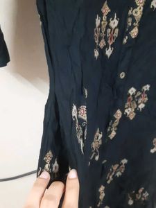 Black Printed Kurta