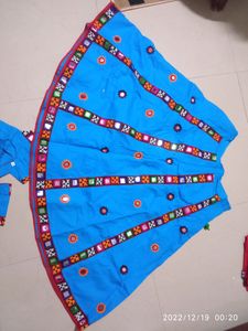 Vibrant Blue Gujarati Chaniya Choli
