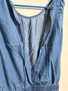 Chambray Tie Back Dress