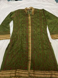 Elegant Green Embroidered Kurta