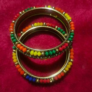 Colorful Beaded Bangle Set