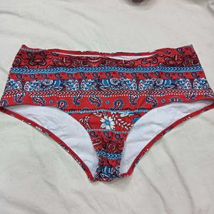 Stylish🥰 Red Paisley Bikini Bottom