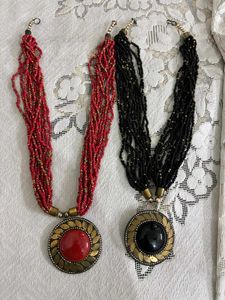 Elegant Beaded Black Necklace