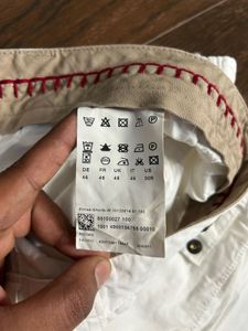 Men's White Cargo Shorts