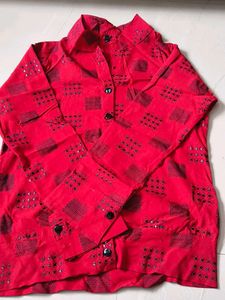 Red Printed shirt