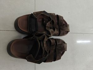 Brown Leather Fisherman Sandals