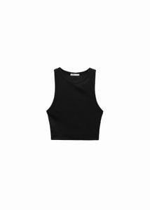 Black Ribbed Sleeveless Tank Top NEVRR WORN