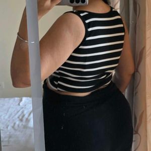 Striped Cropped Tank Top